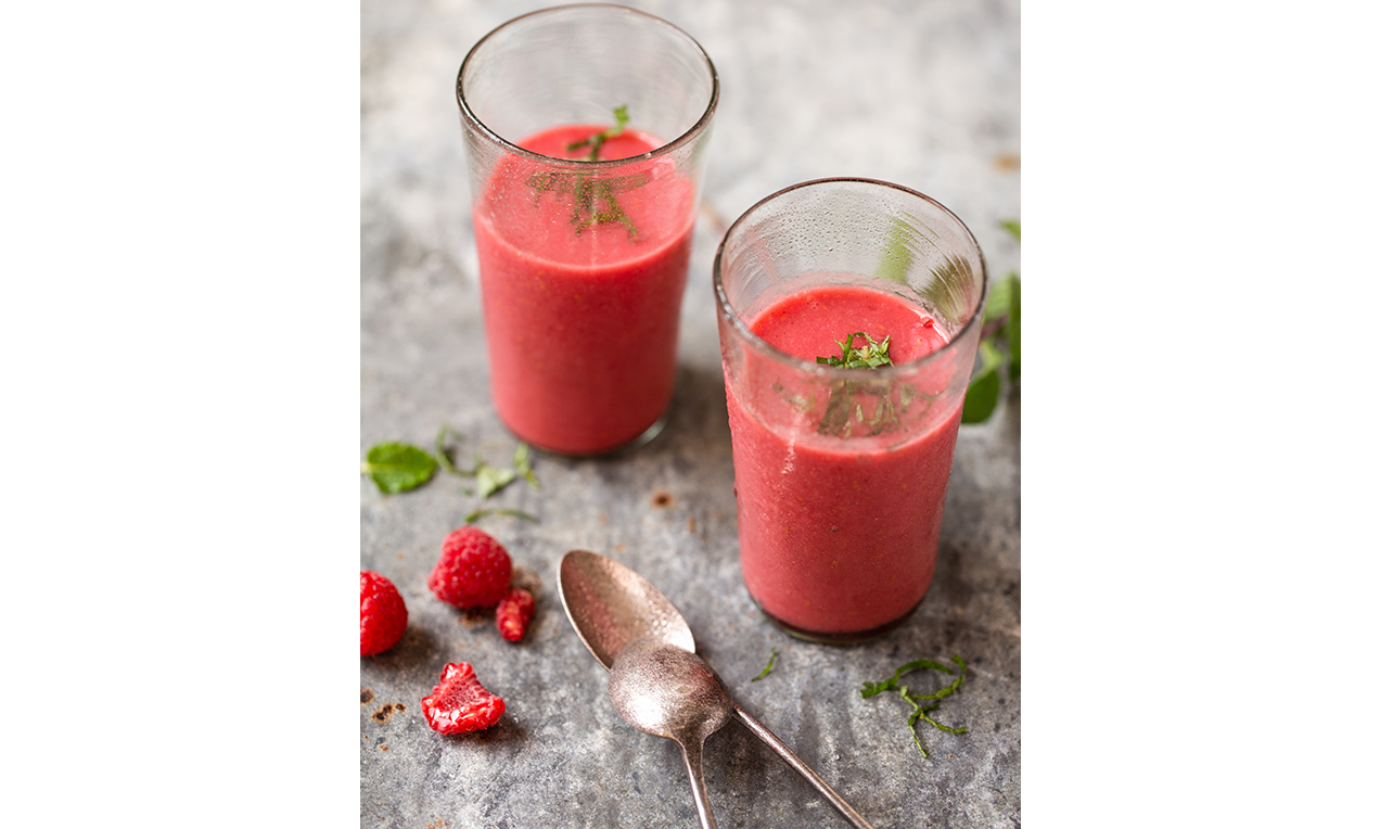 Himbeer-Pfirsich-Smoothie Rezept | Dr. Oetker