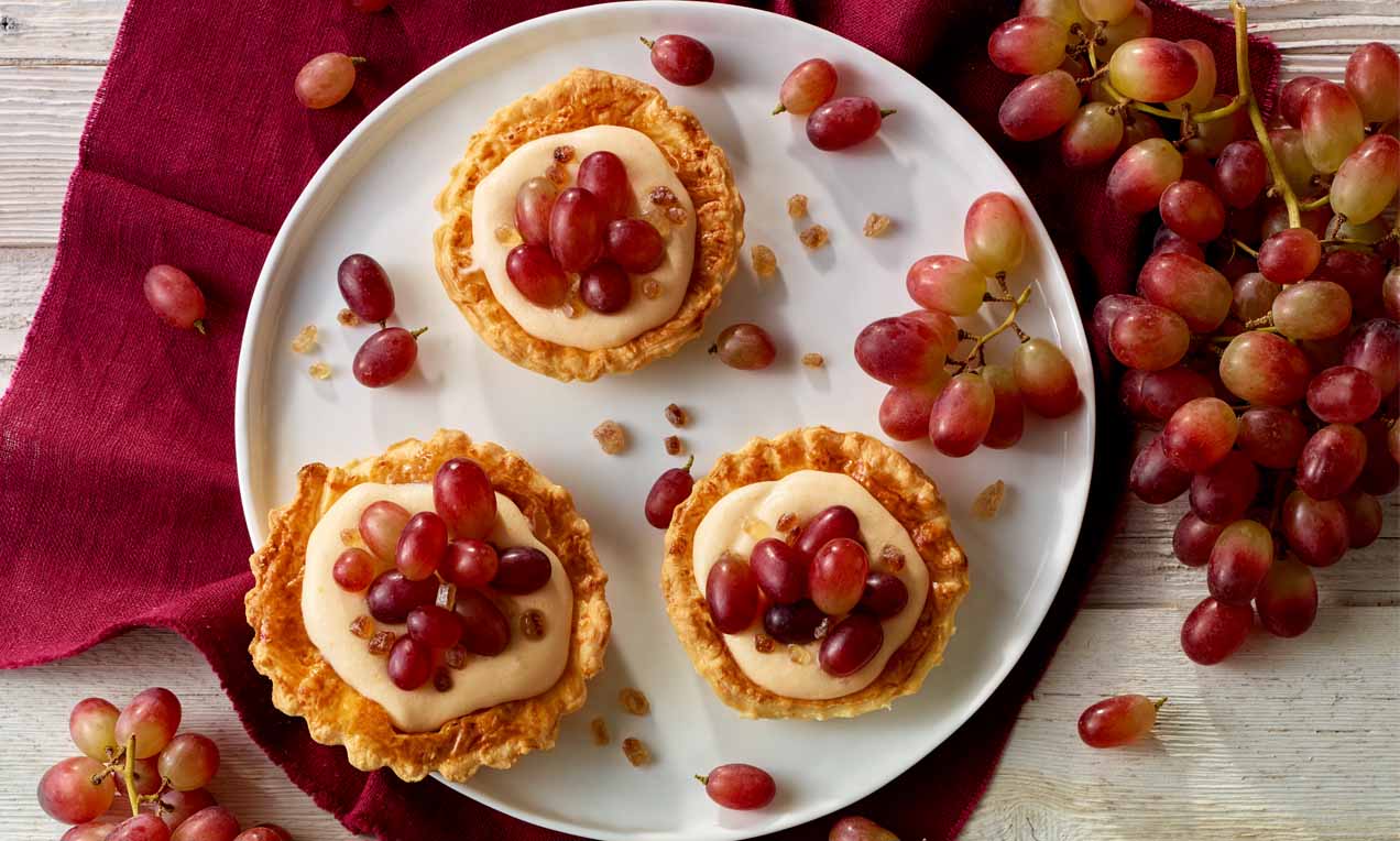 Herbstliche Trauben-Tartelettes mit Wein-Crème Rezept | Dr. Oetker