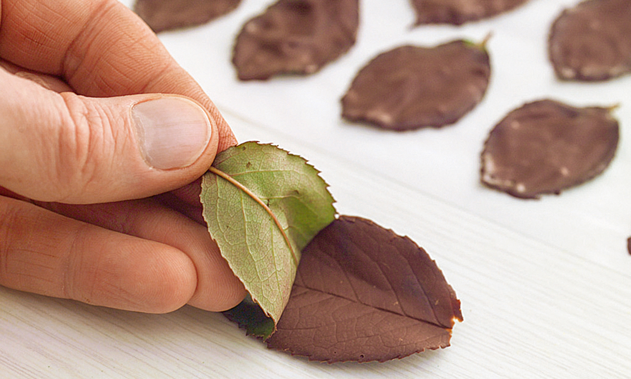 Picture - feuilles de chocolat retirer