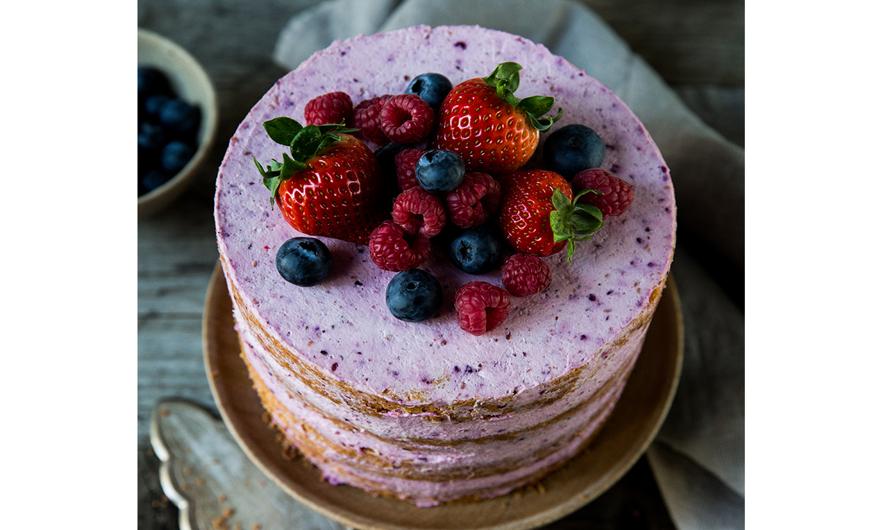 Vanille Beeren Naked Cake Rezept Dr Oetker